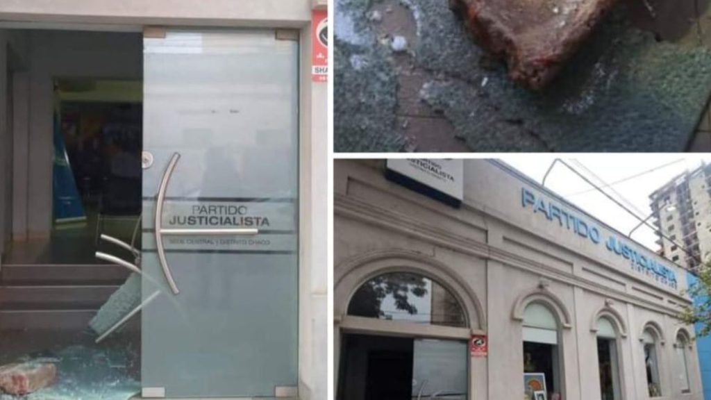puerta de vidrio rota